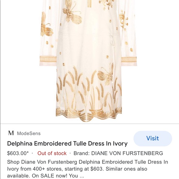 ❤️DVF Delphina embroidered tulle Shirtdress - Picture 2 of 10